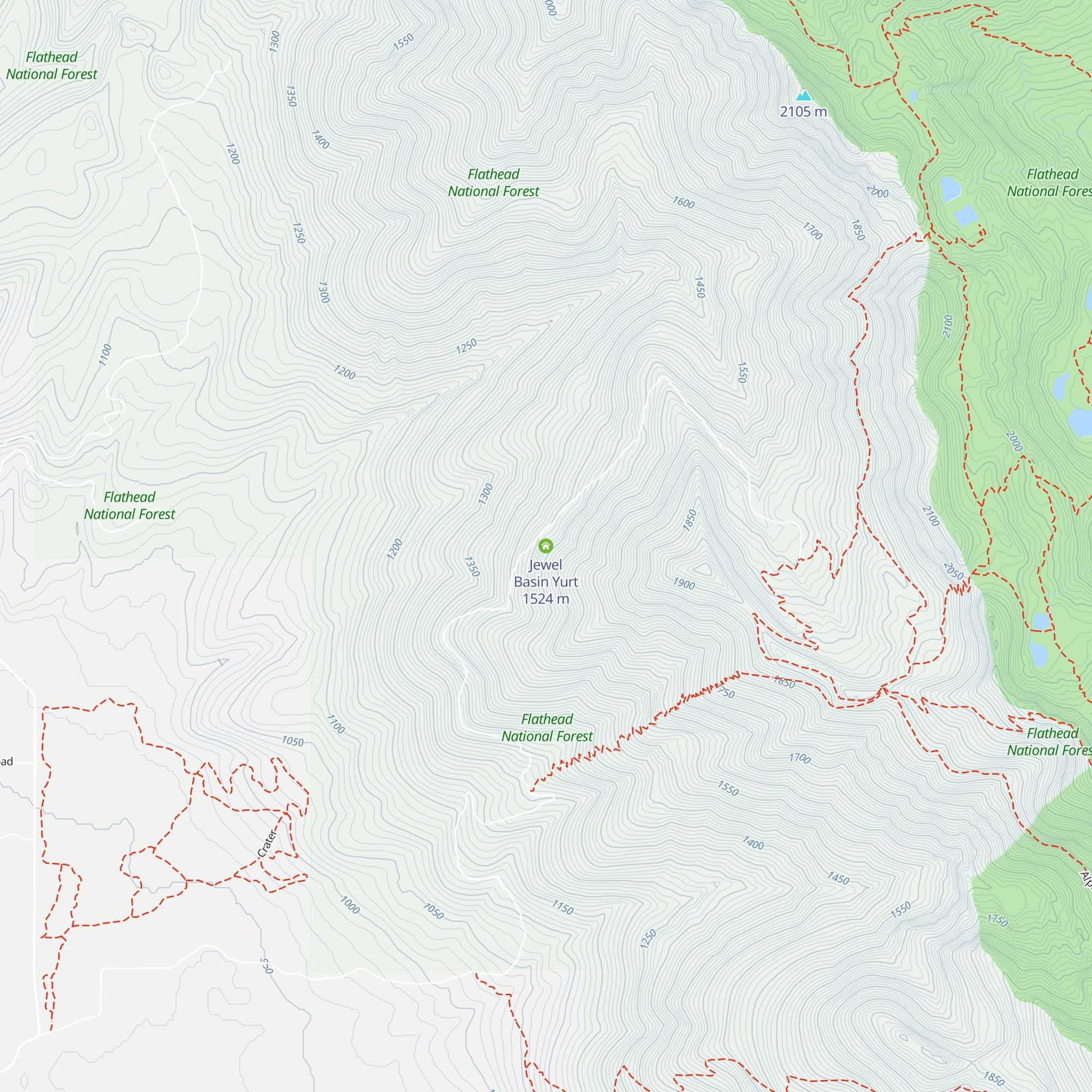 Jewel Basin Yurt map
