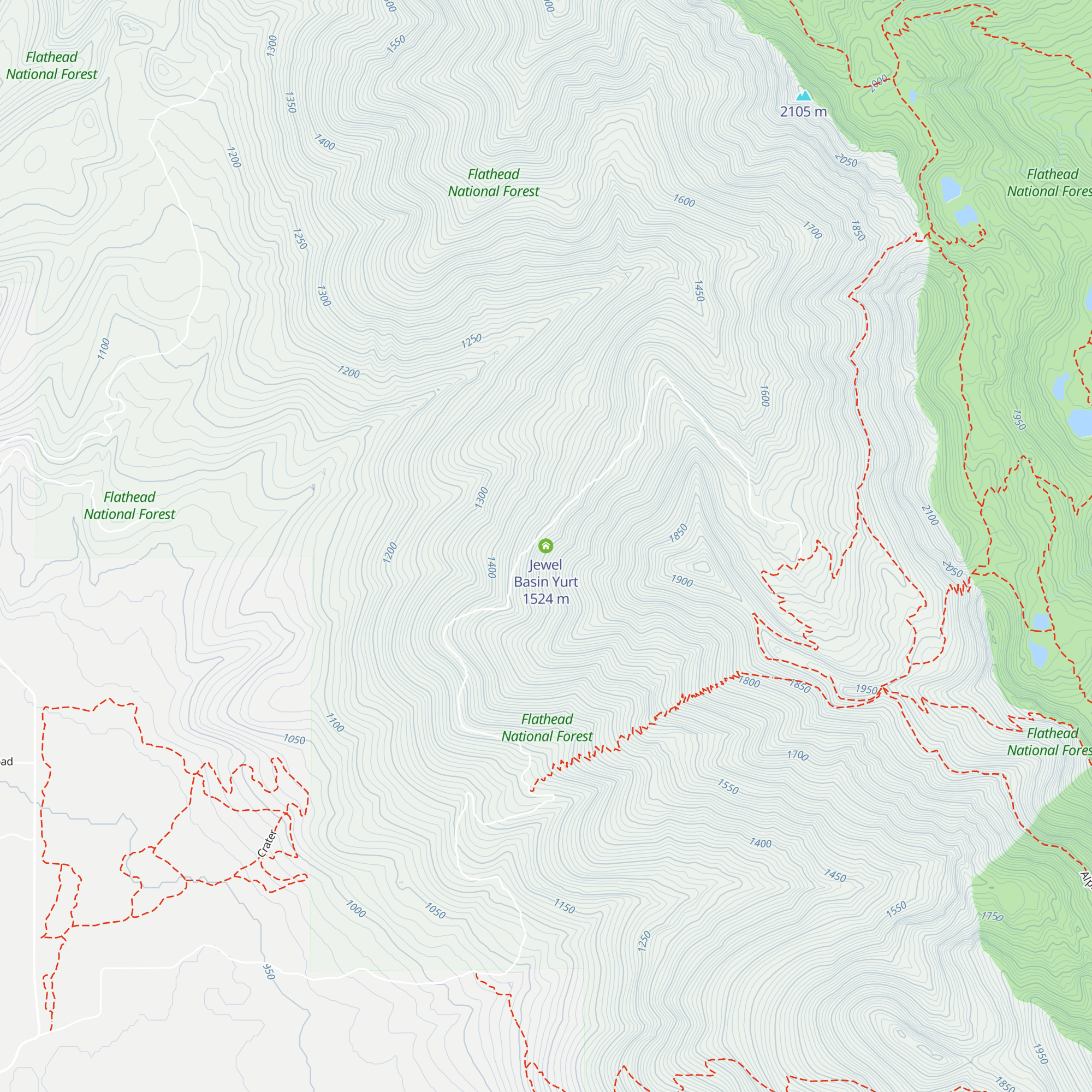 Jewel Basin Yurt map