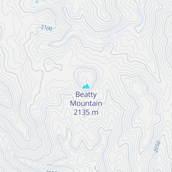 Map of Beatty Mountain