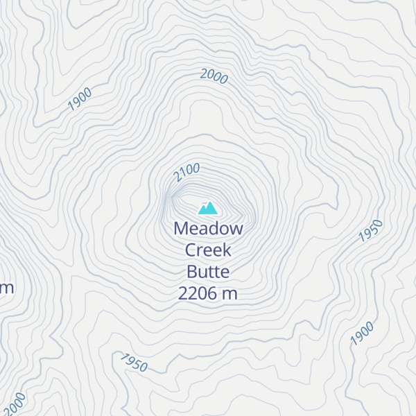 Map of Meadow Creek Butte
