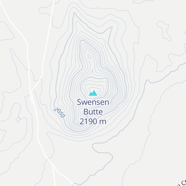 Map of Swensen Butte