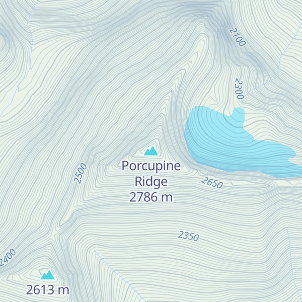 Map of Porcupine Ridge