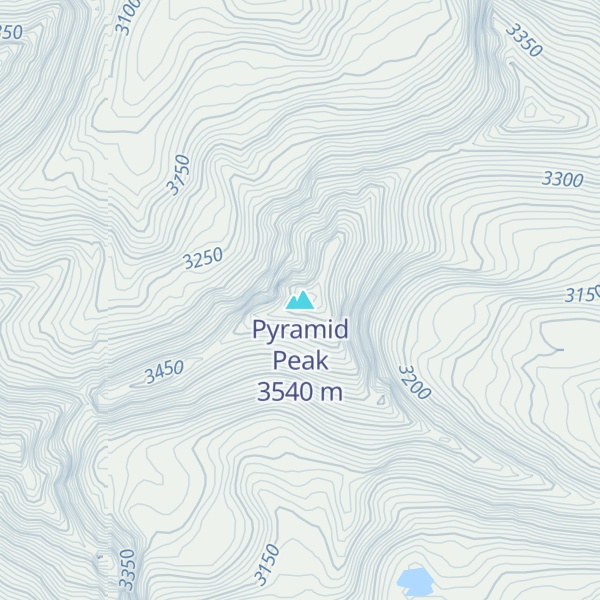 Map of Pyramid Peak