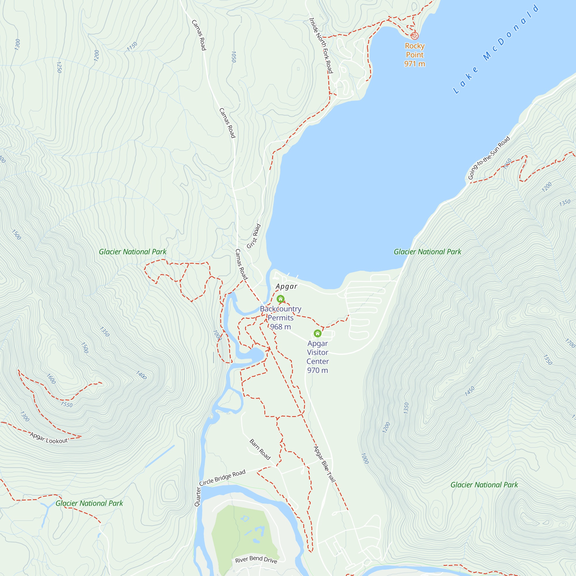 Apgar Nature Center map