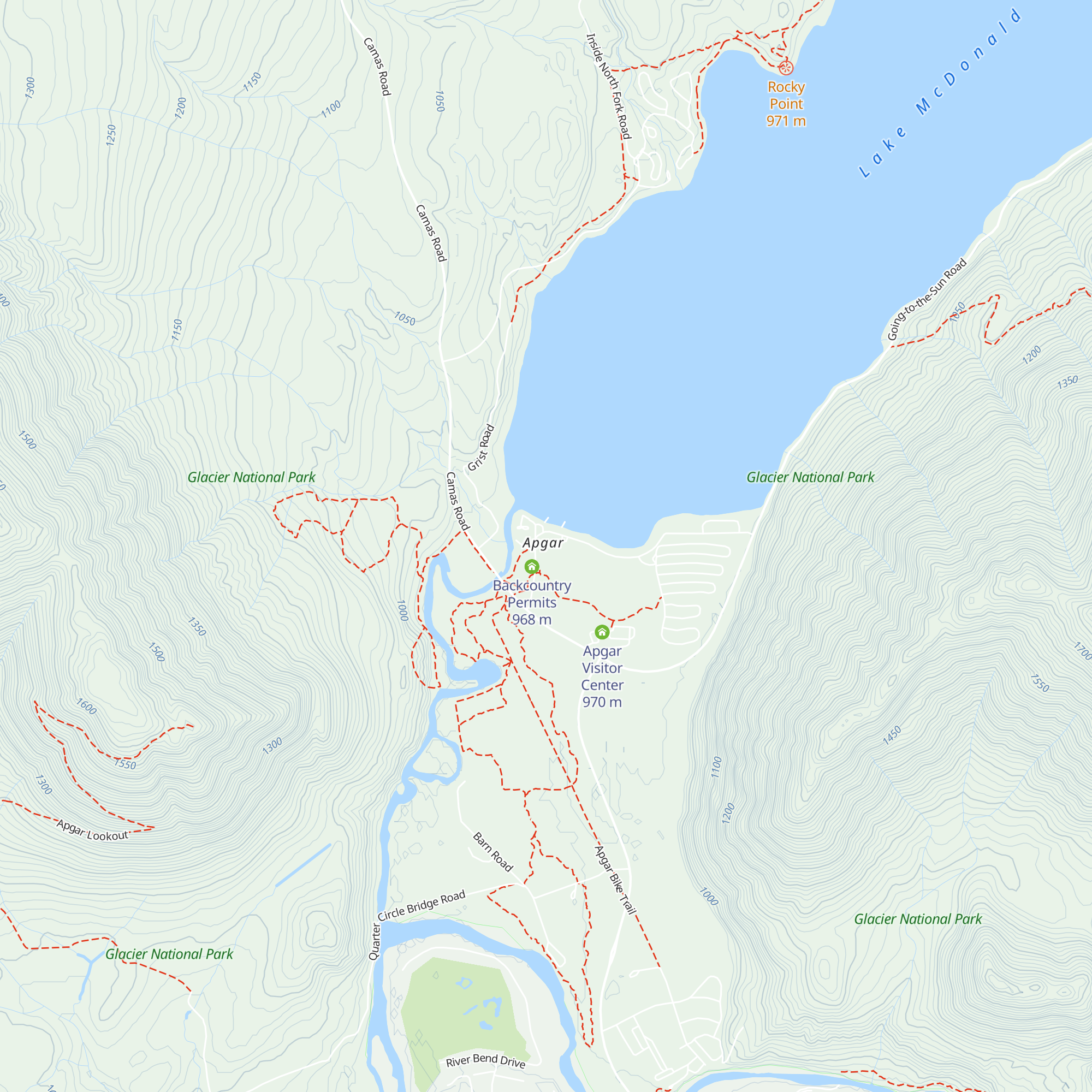 Apgar Nature Center map