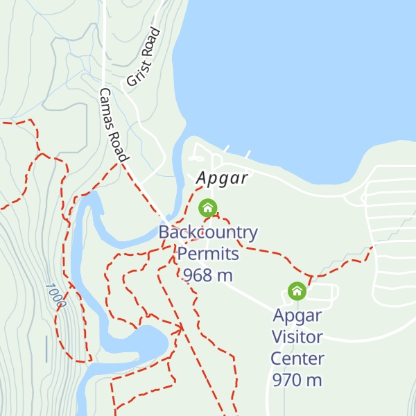 Map of Backcountry  Permits