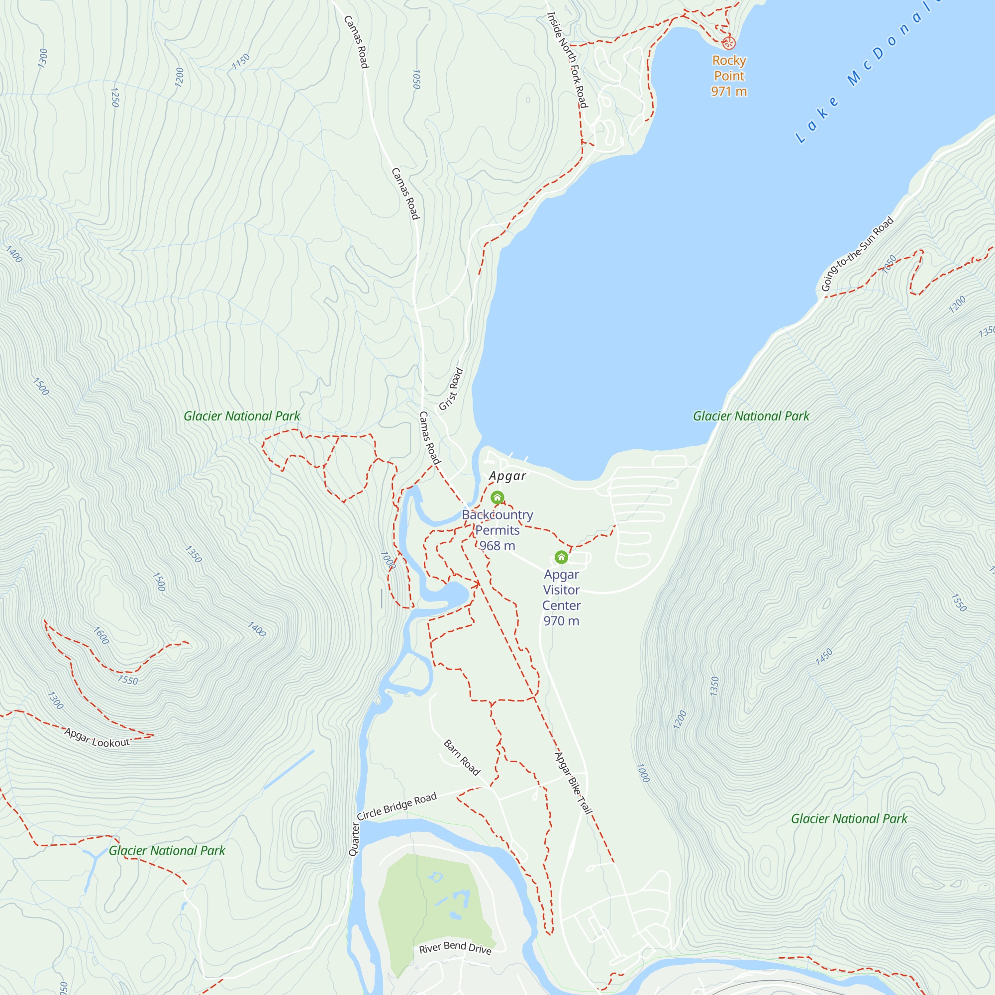 Backcountry  Permits map