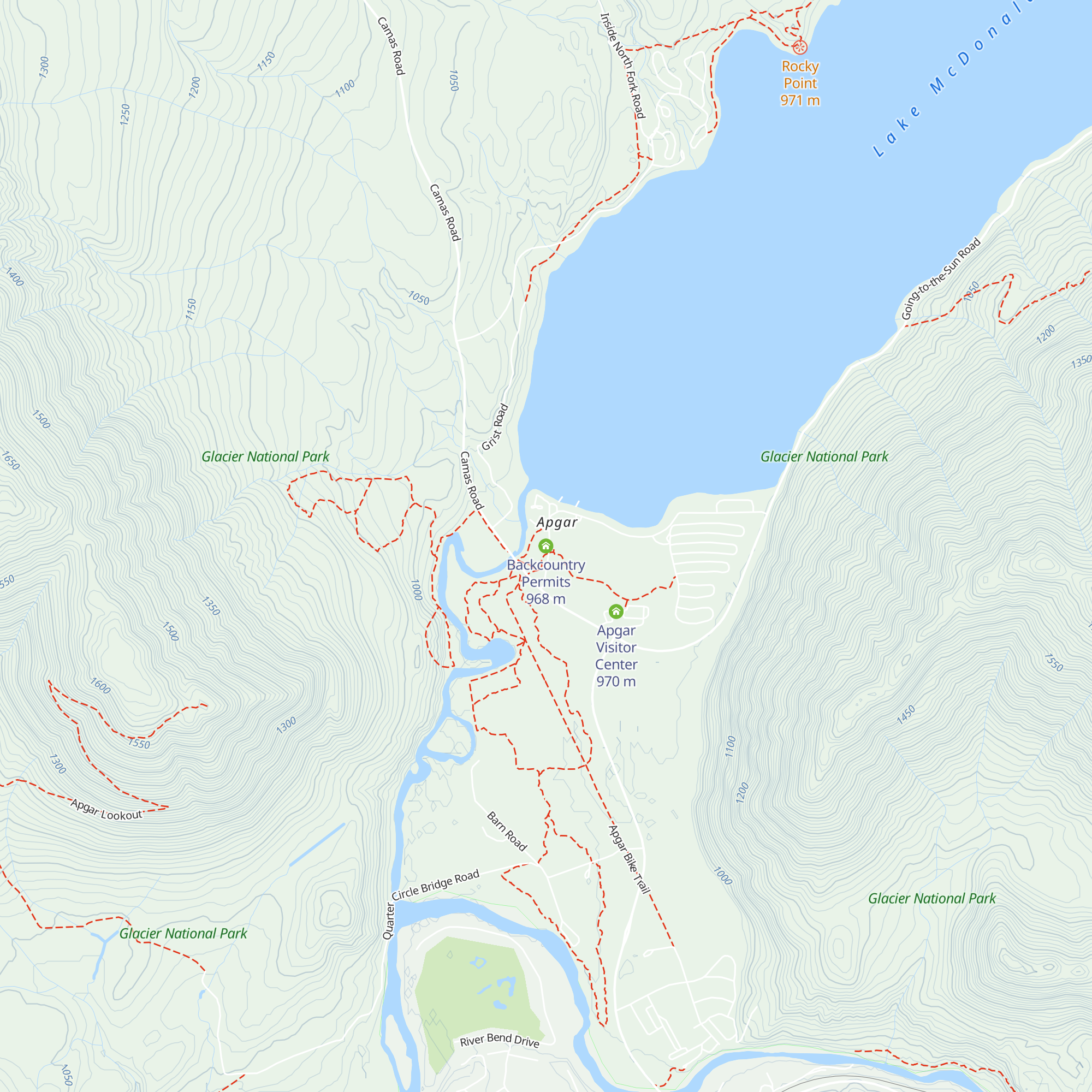 Backcountry  Permits map