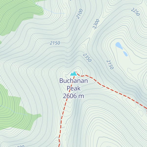 Map of Buchanan Peak