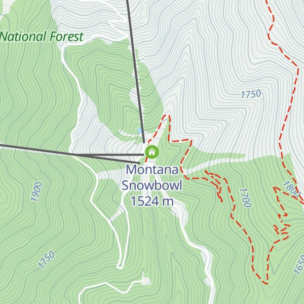 Map of Montana Snowbowl