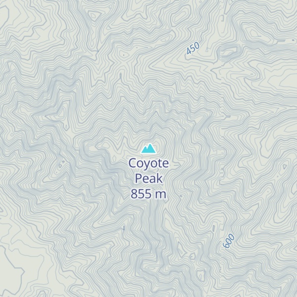 Map of Coyote Peak