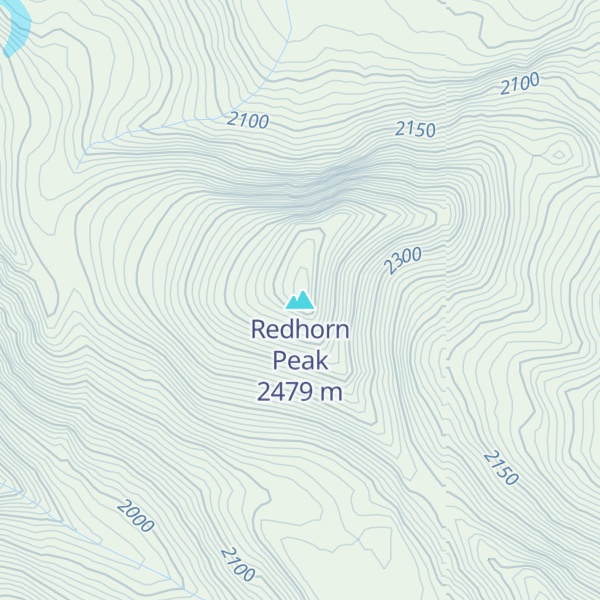 Map of Redhorn Peak