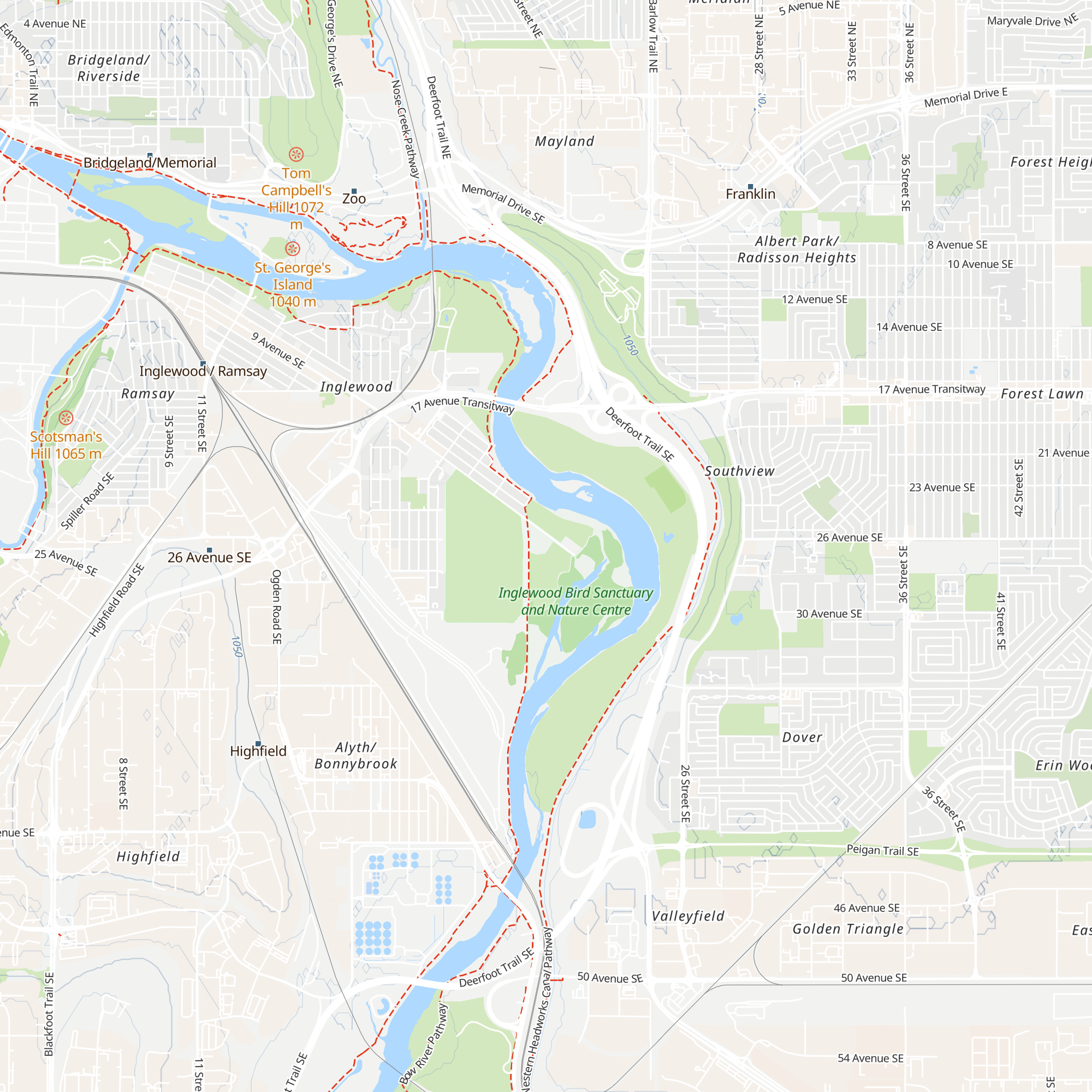 Inglewood Bird Sanctuary and Nature Centre map