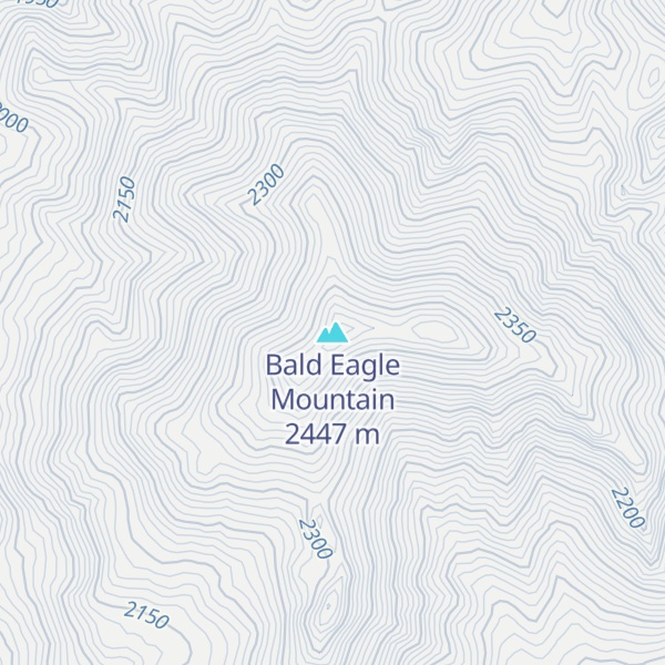 Map of Bald Eagle Mountain