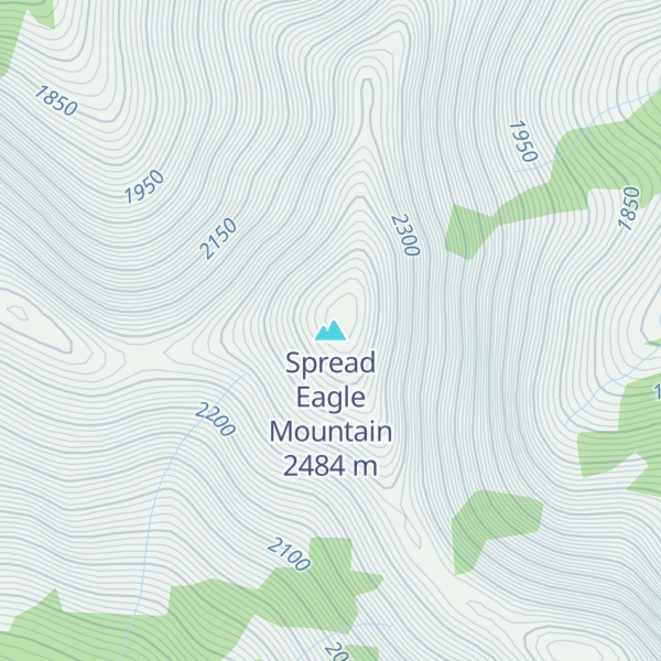 Map of Spread Eagle Mountain