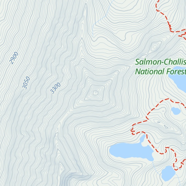 Map of Standhope Peak