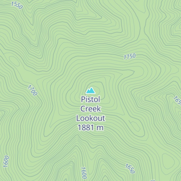 Map of Pistol Creek Lookout