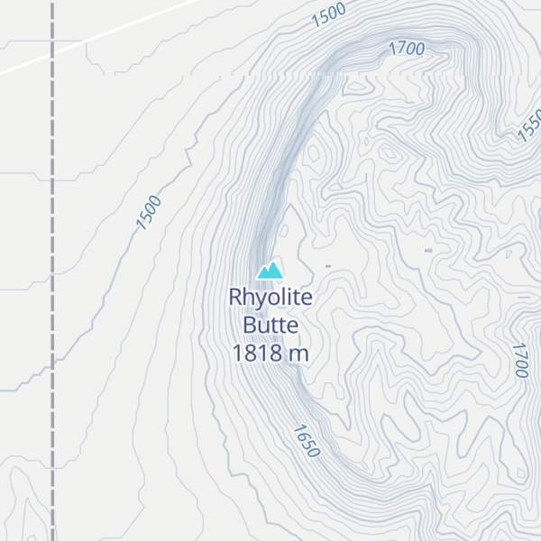 Map of Rhyolite Butte