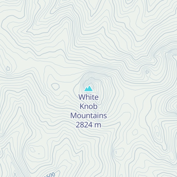 Map of White Knob Mountains
