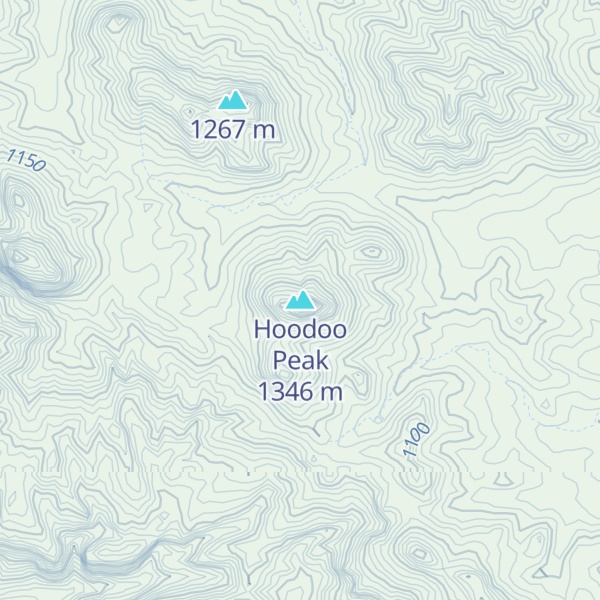 Map of Hoodoo Peak
