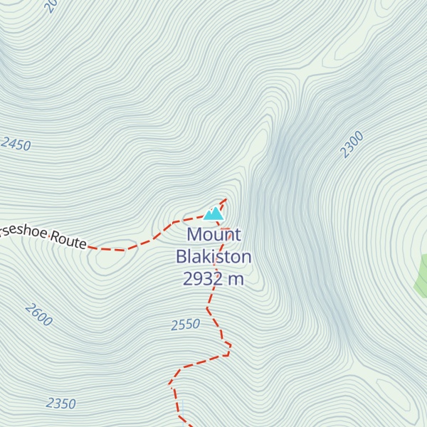 Map of Mount Blakiston