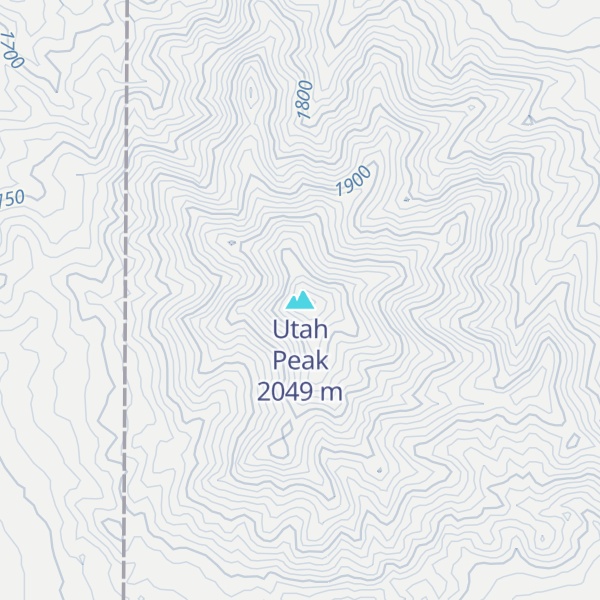 Map of Utah Peak