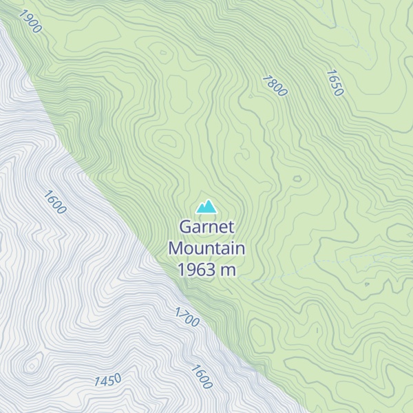 Map of Garnet Mountain