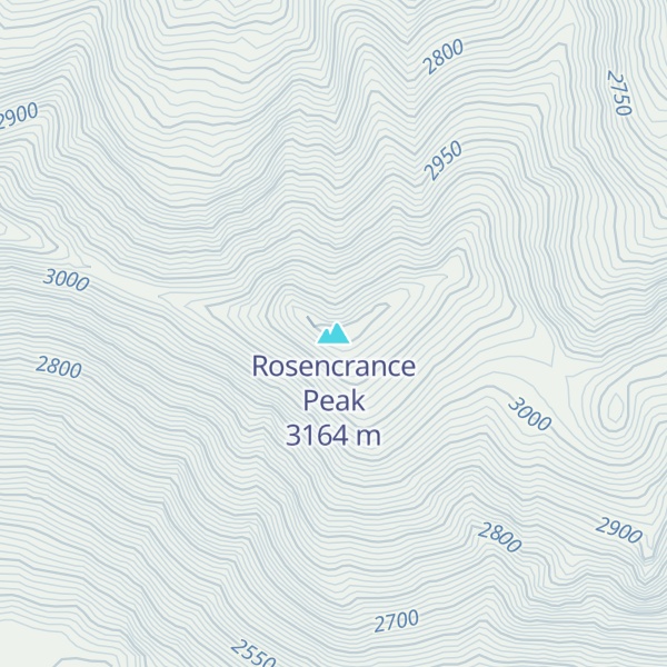 Map of Rosencrance Peak