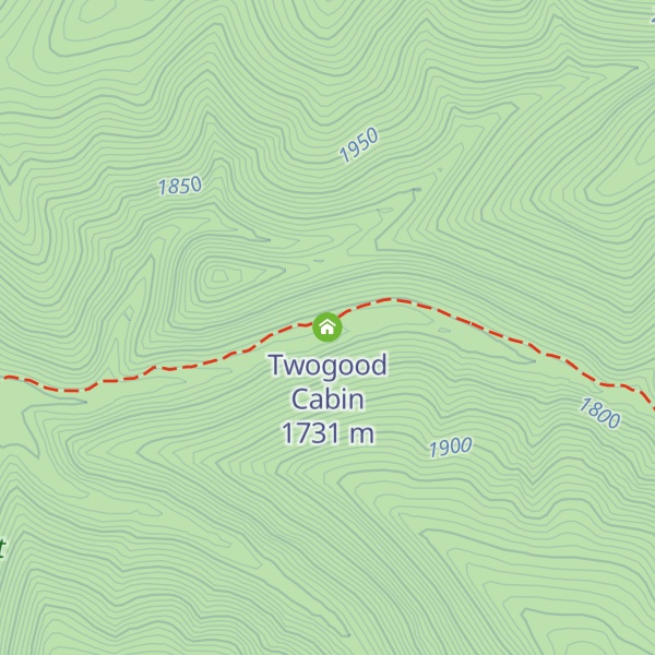 Map of Twogood Cabin