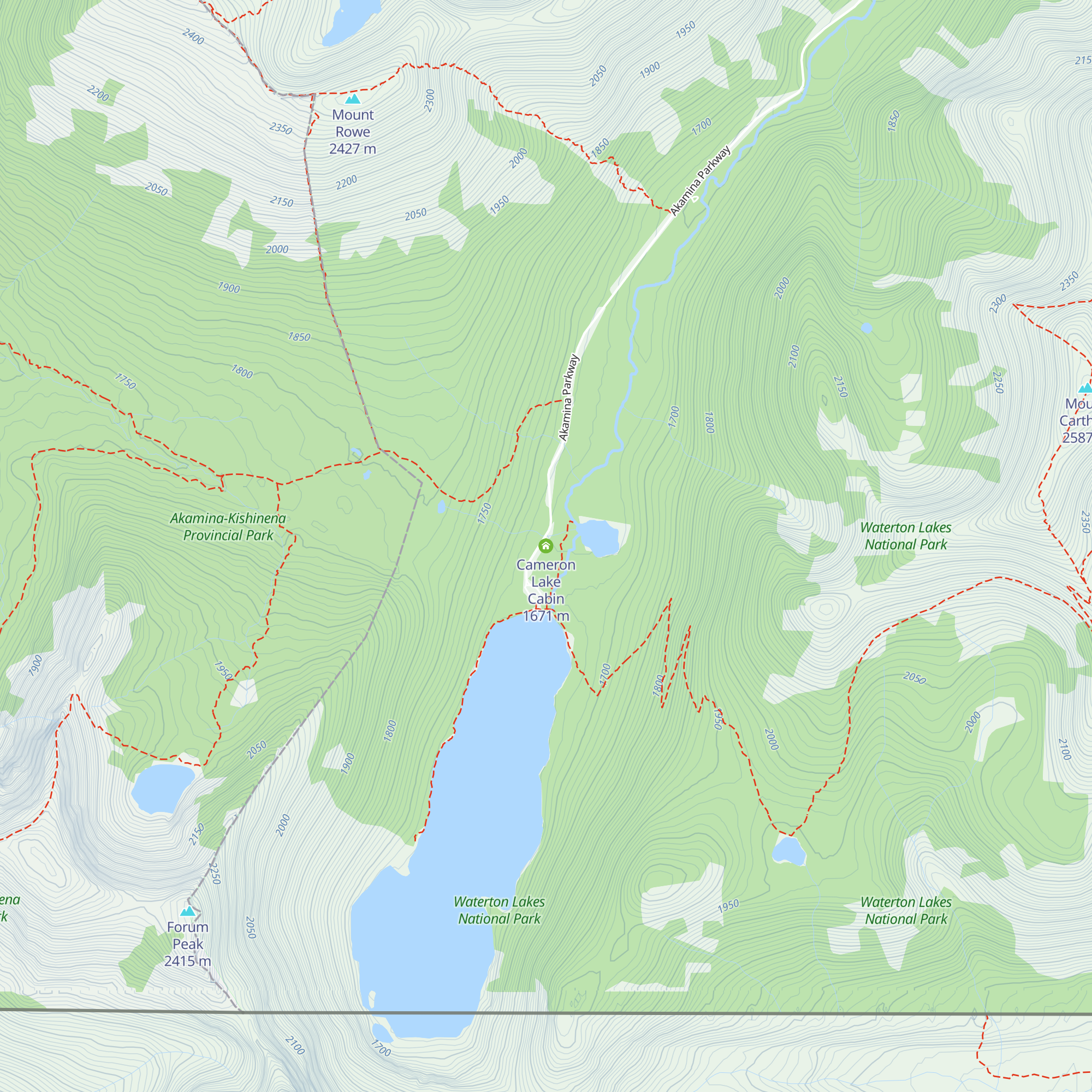 Cameron Lake Cabin map