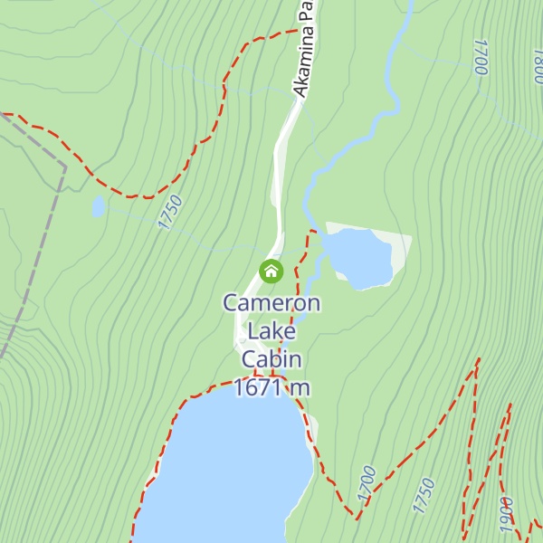Map of Cameron Lake Cabin