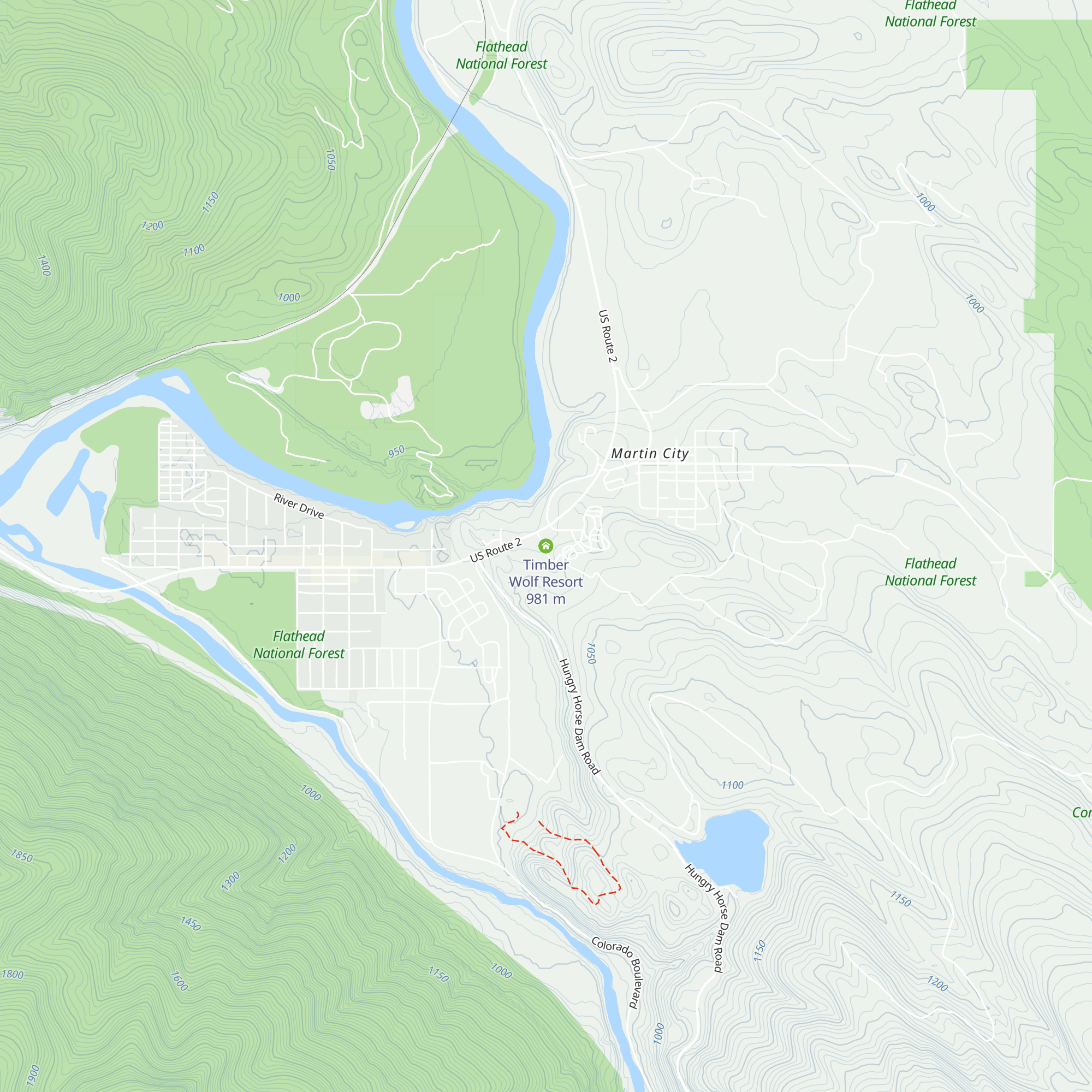 Timber Wolf Resort map