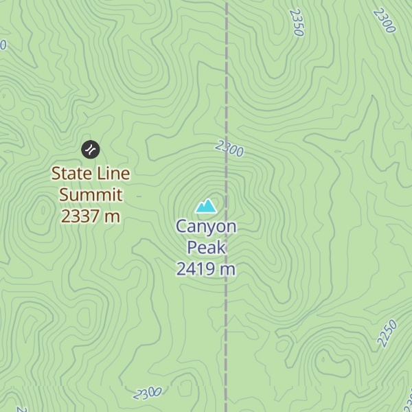 Map of Canyon Peak