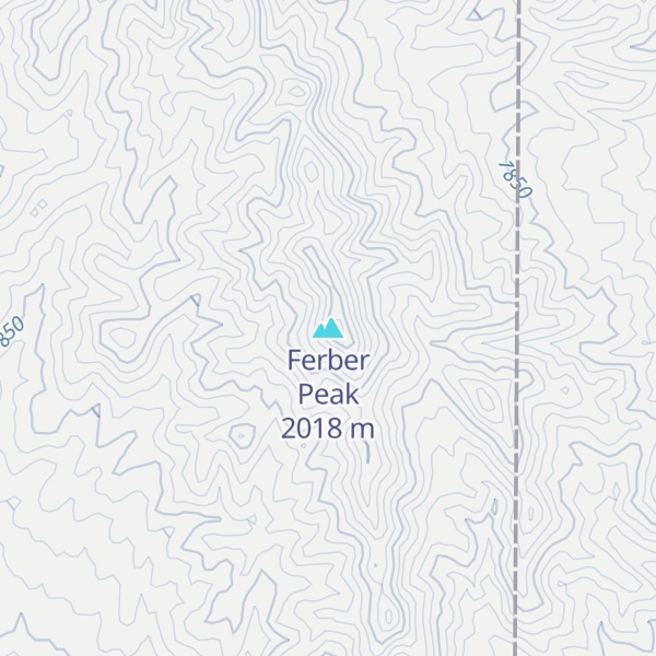 Map of Ferber Peak