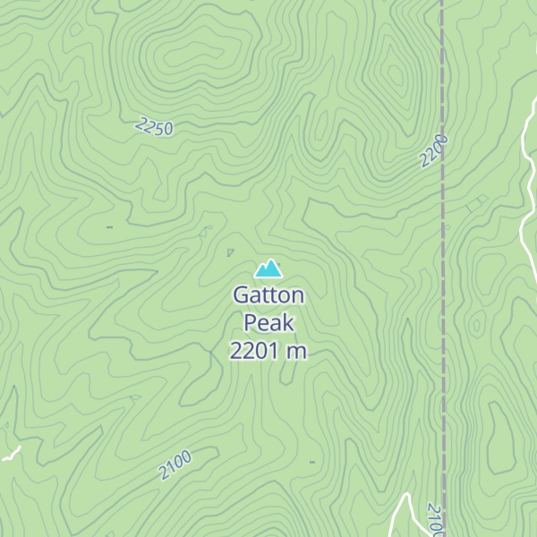 Map of Gatton Peak