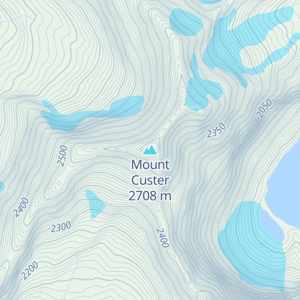 Map of Mount Custer
