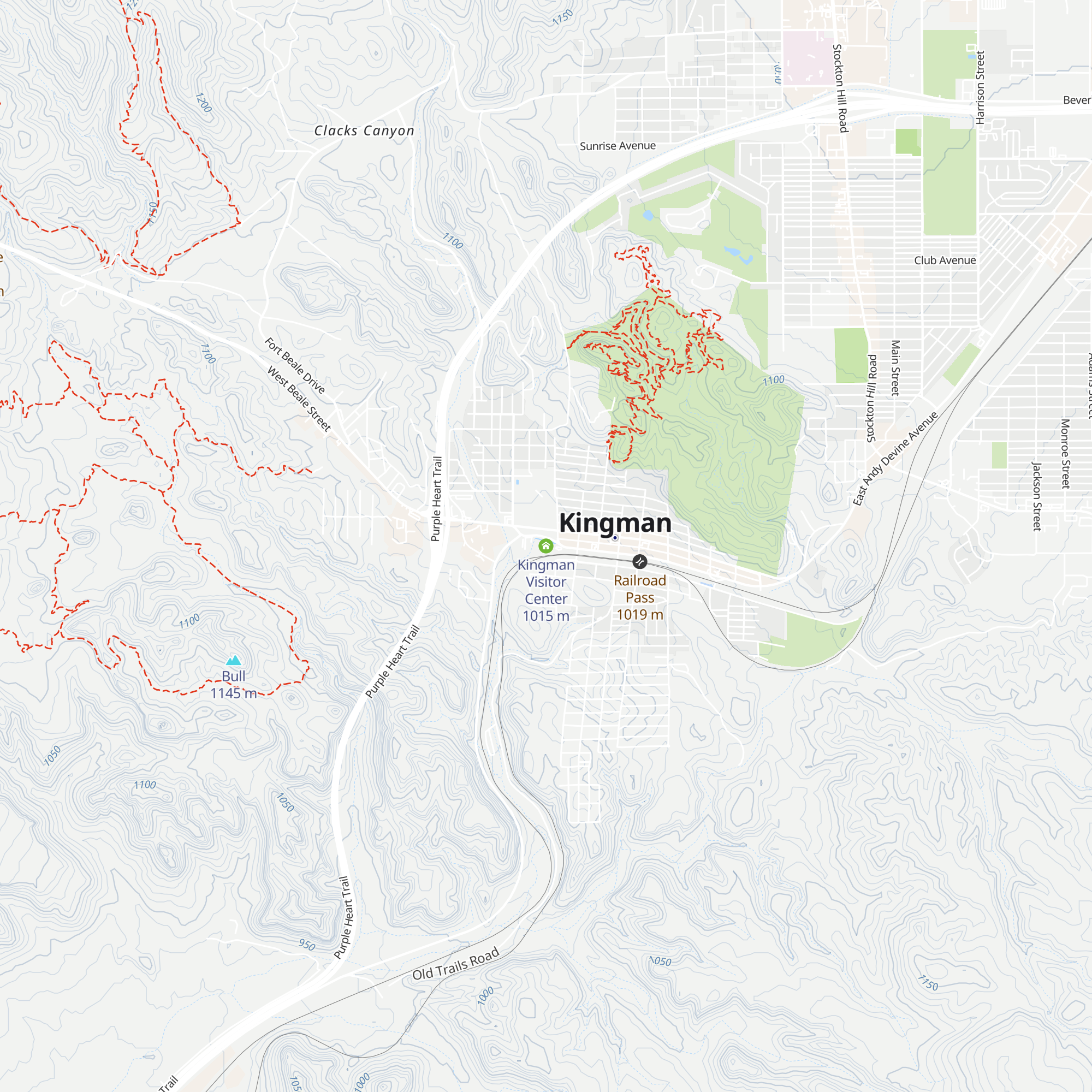 Kingman Visitor Center map