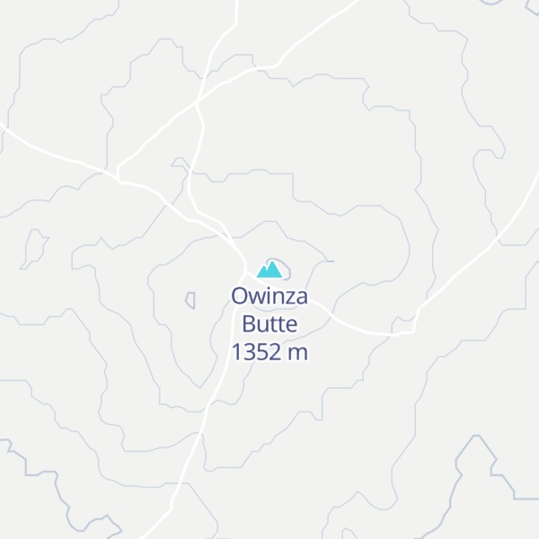 Map of Owinza Butte