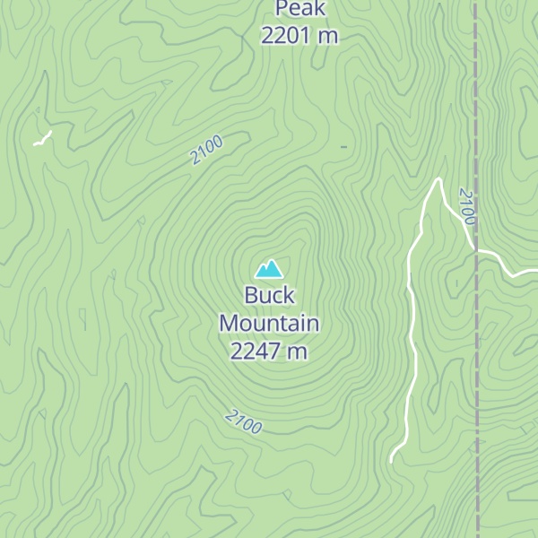 Map of Buck Mountain