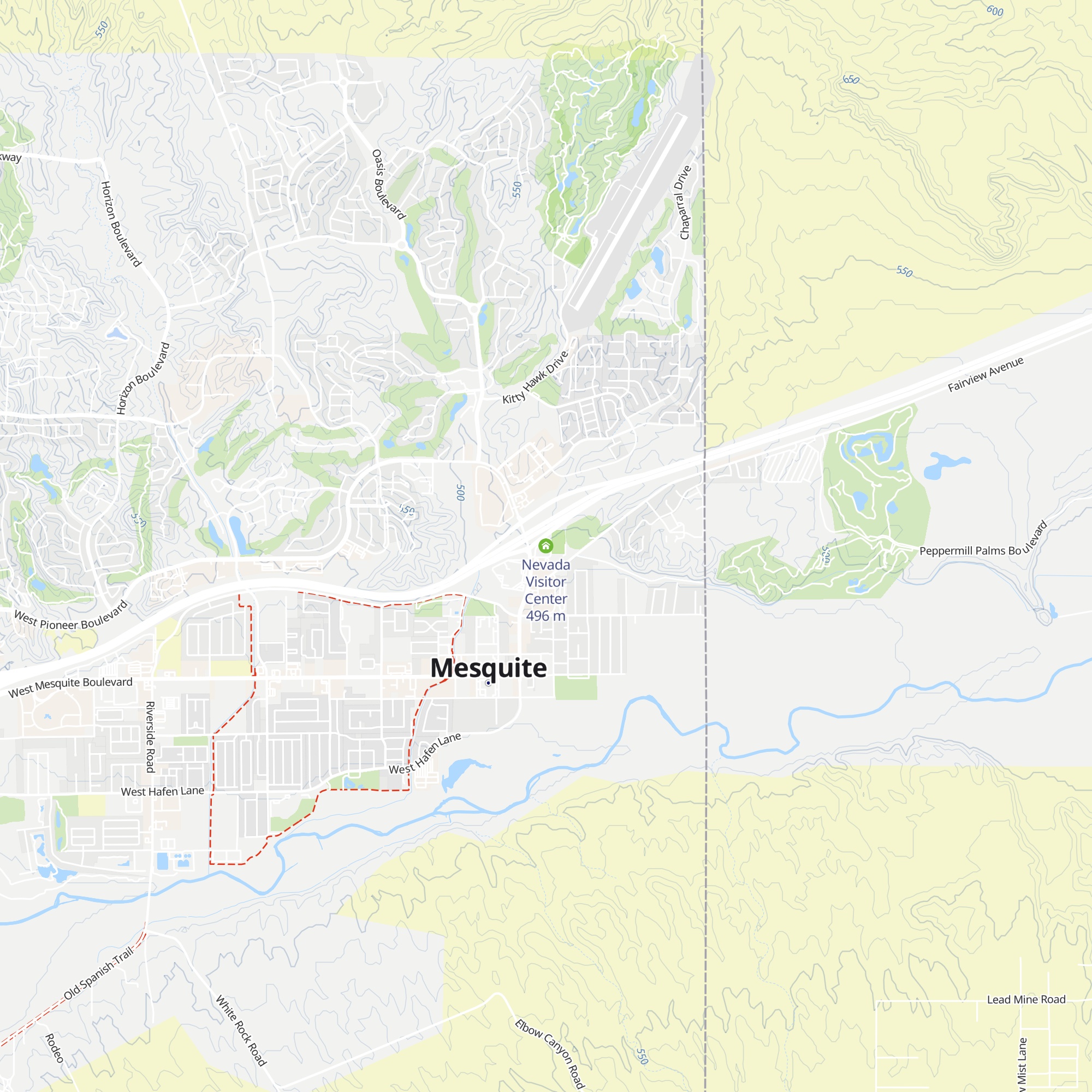 Nevada Visitor Center map