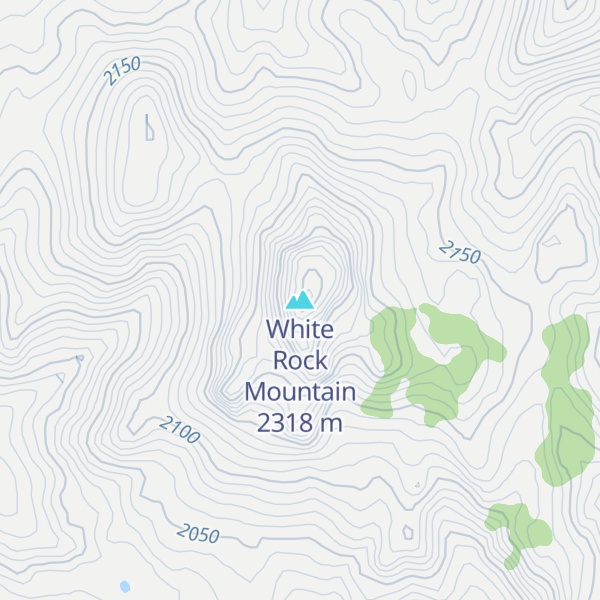 Map of White Rock Mountain