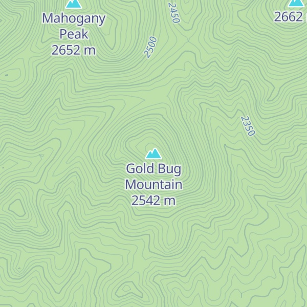Map of Gold Bug Mountain