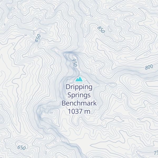 Map of Dripping Springs Benchmark