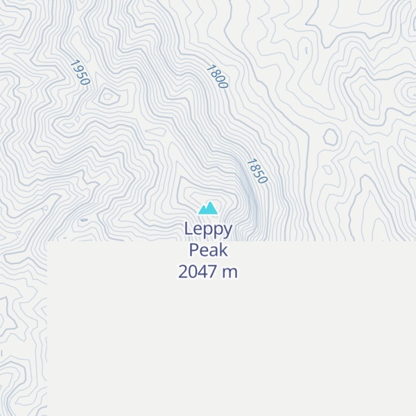 Map of Leppy Peak