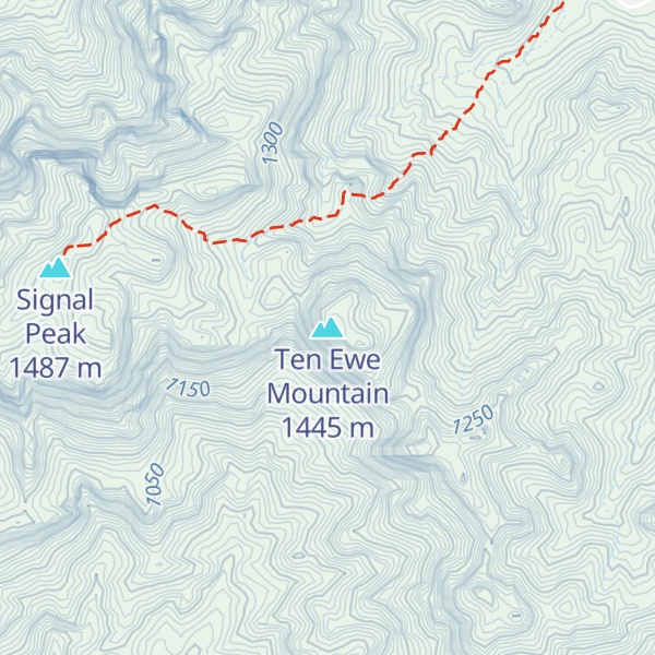 Map of Ten Ewe Mountain