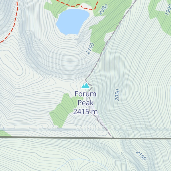 Map of Forum Peak