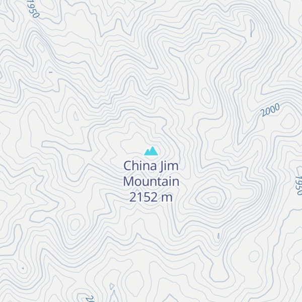 Map of China Jim Mountain