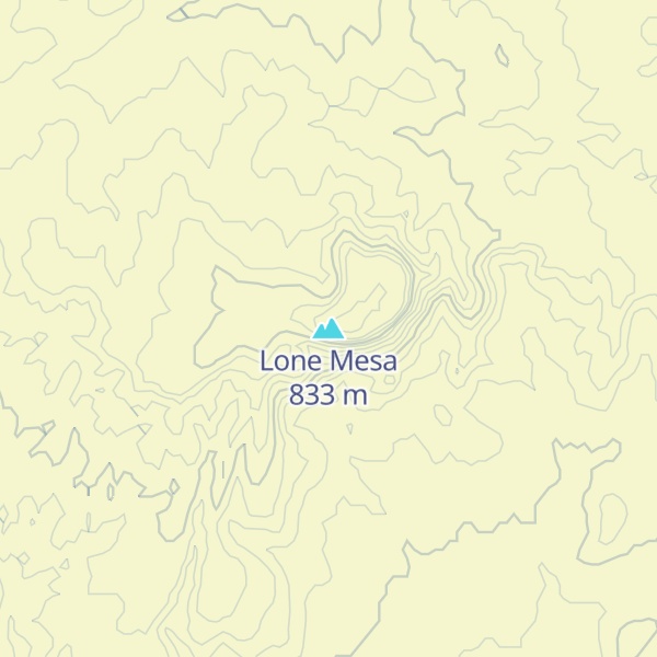 Map of Lone Mesa