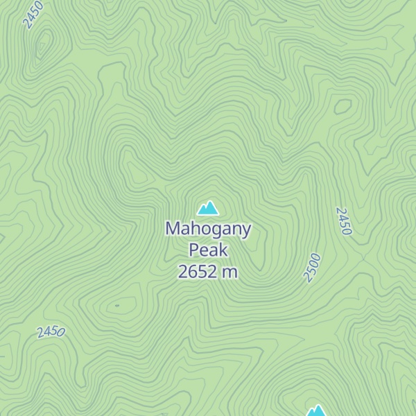 Map of Mahogany Peak
