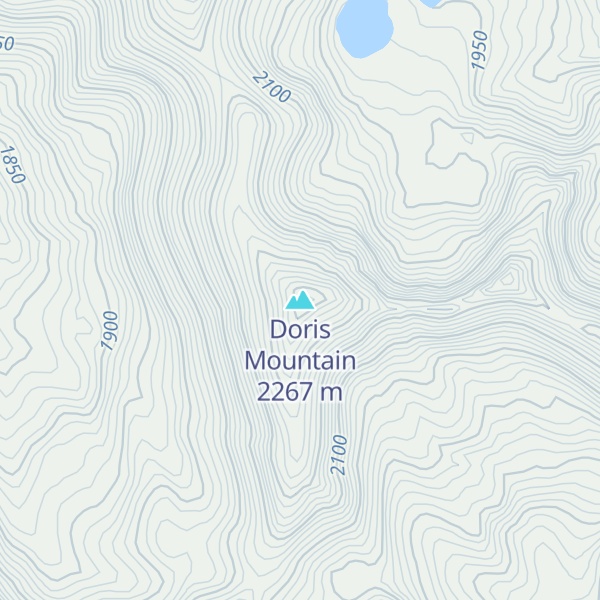 Map of Doris Mountain